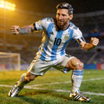 阿根廷球星梅西3D展示图